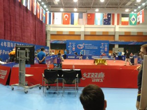 Will's match is on the TV court and live on Chinese TV