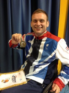 Rob Davies with European gold medal