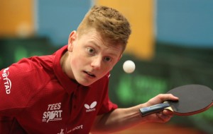 Billy Shilton, 15, won his singles against Daryl Sterling (USA) to help GB make winning start in the men's class 7 event.  Photo by Michael Loveder 