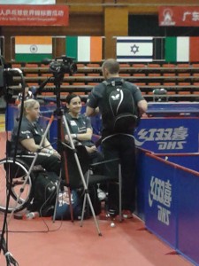 Jane and Sara have a post-match debrief with coach Greg